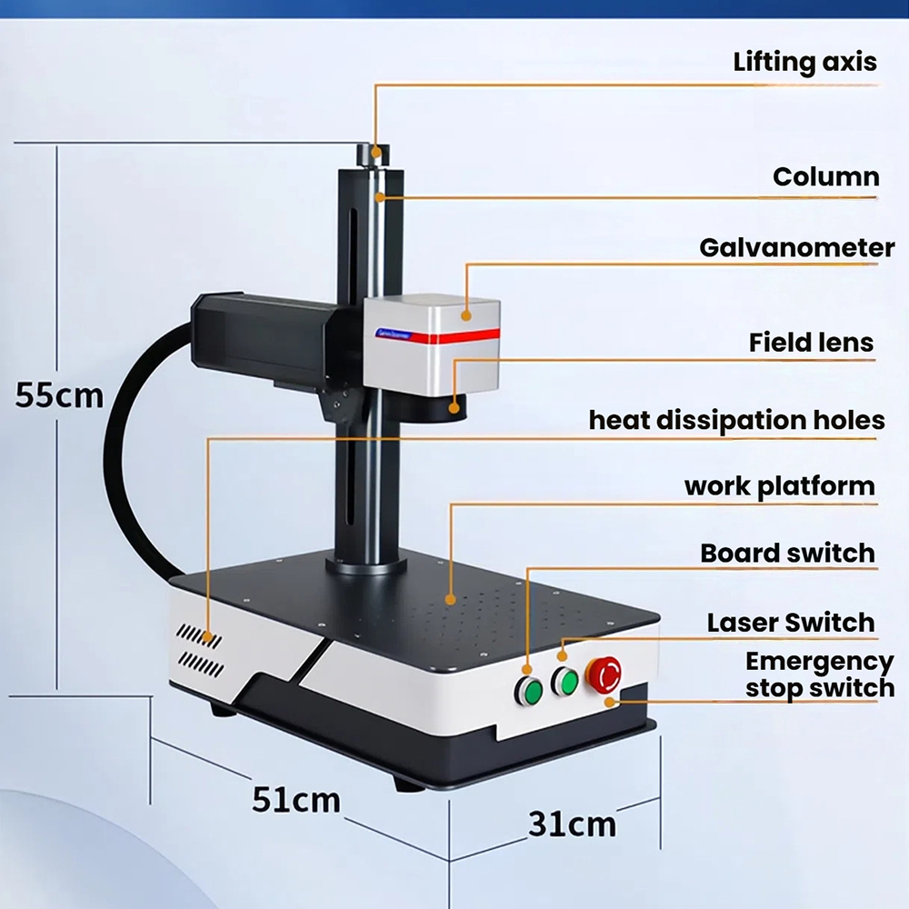 WaveTopSign 20W 30W Macchina p - Fiber Laser Marking Machine 20W recensione e prezzo